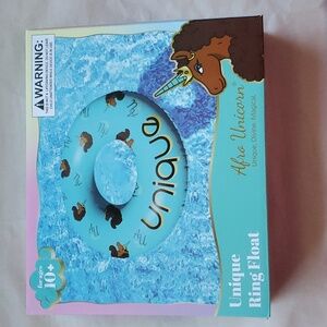 Afro Unicorn "Unique" Pool Float Ring New